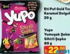 YUPO YUMUŞAK ŞEKER SİHİRLİ ŞAPKA 80 G YUPO YUMUŞAK ŞEKER SİHİRLİ ŞAPKA 80 G